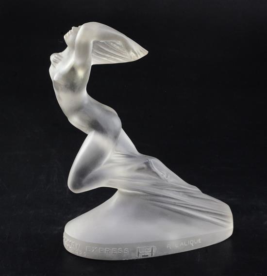 Côte dAzur. A glass statuette by René Lalique, introduced on 12/10/1929, Height 16.5cm.